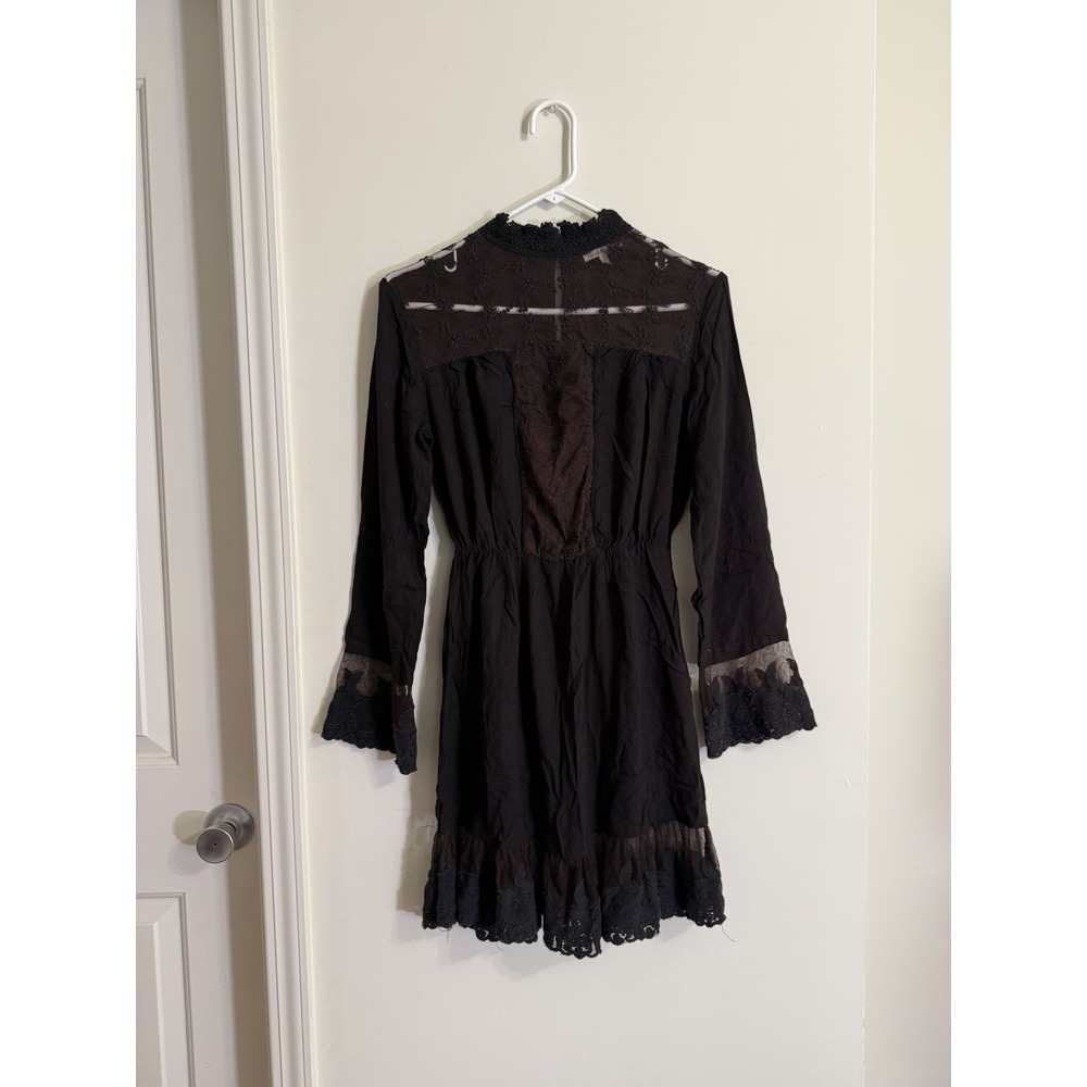 Charlotte Russe Brown Lace Mesh Dress Fairycore Gothic Whimsigoth Victorian XS